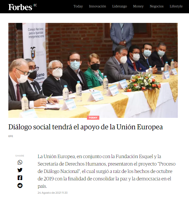 Diálogo social tendrá el apoyo de la Unión Europea
