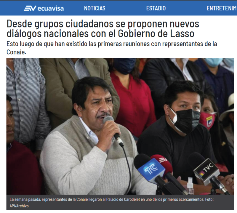Desde grupos ciudadanos se proponen nuevos diálogos nacionales con el Gobierno de Lasso